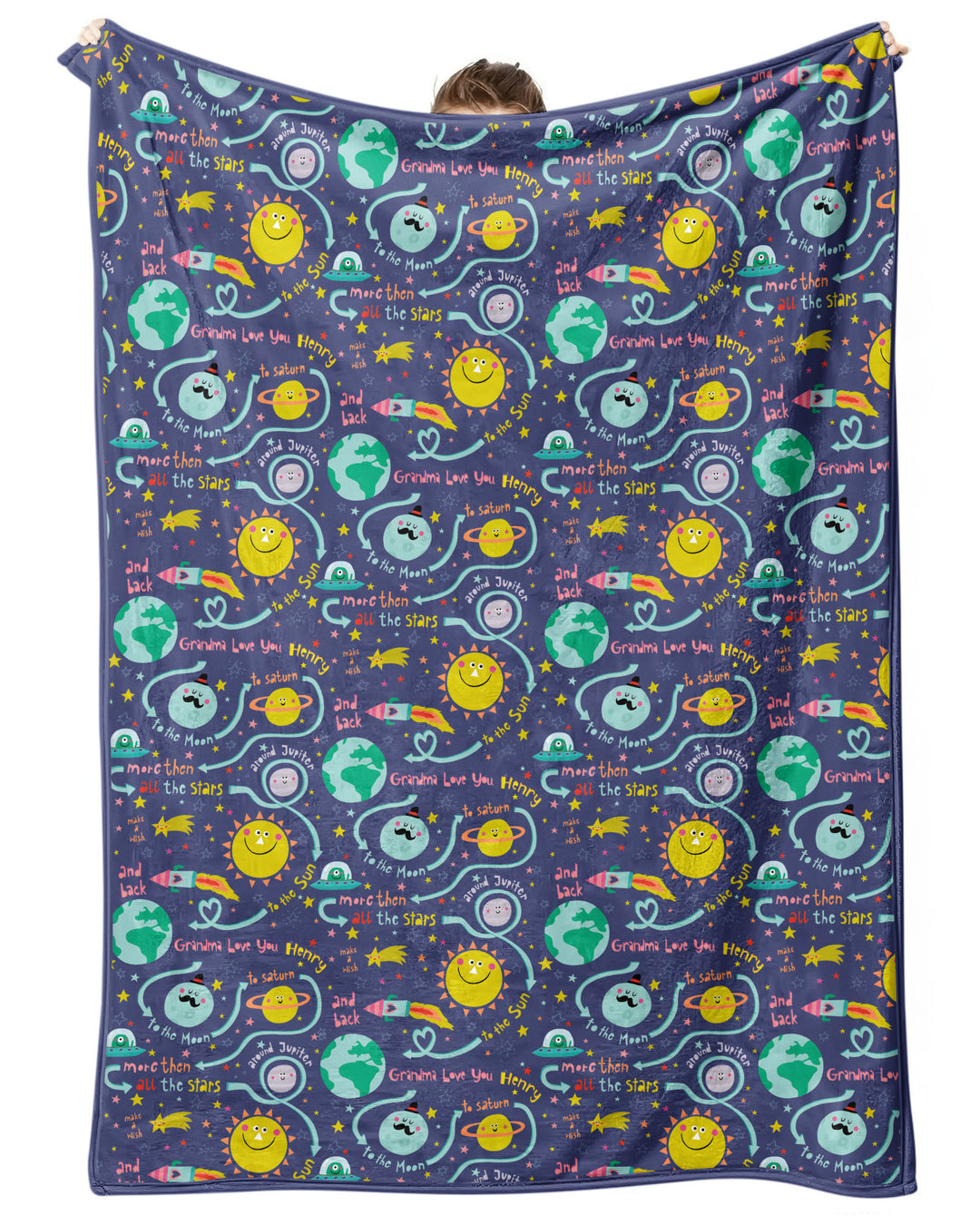 Love to the Moon and Back  Bamboo Blanket