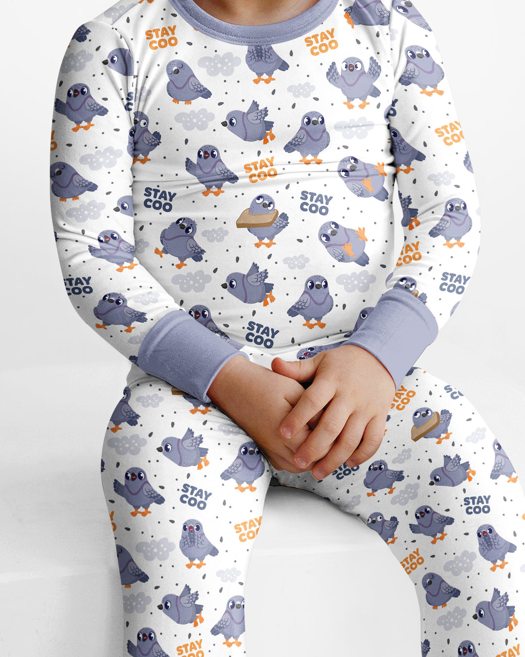 Pigeon Stay Coo Bamboo Two Piece Long Sleeve Pajama Set