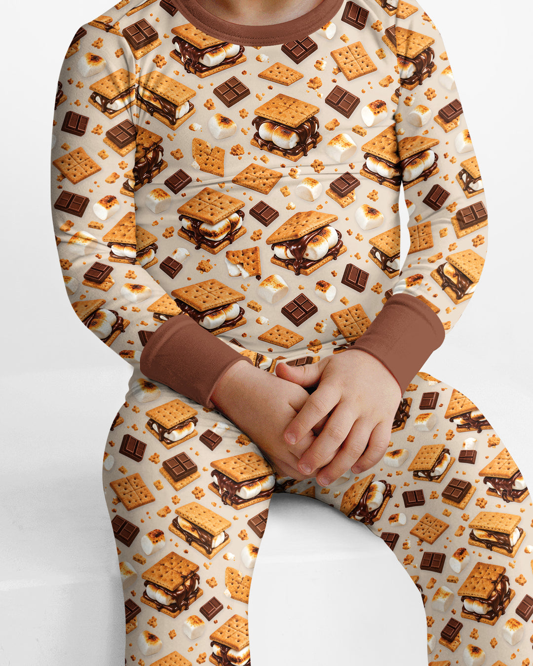 Cute Smore Bamboo Two Piece Long Sleeve Pajama Set