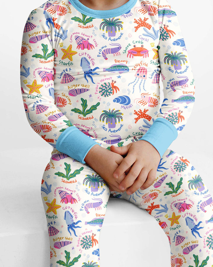 Tide Pool Pals Bamboo Two Piece Long Sleeve Pajama Set