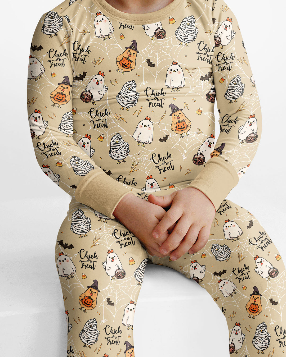 Chick Or Treat Bamboo Two Piece Long Sleeve Pajama Set