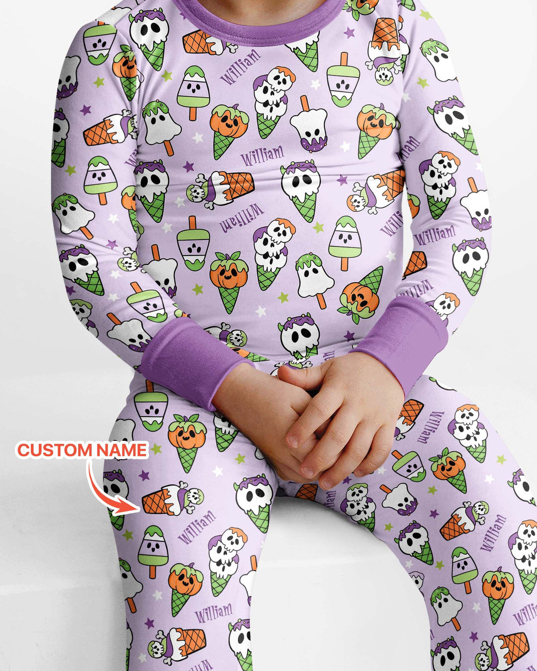 Conjunto de pijama de dos piezas de bambú con mangas largas, plantilla PERSONALIZADA