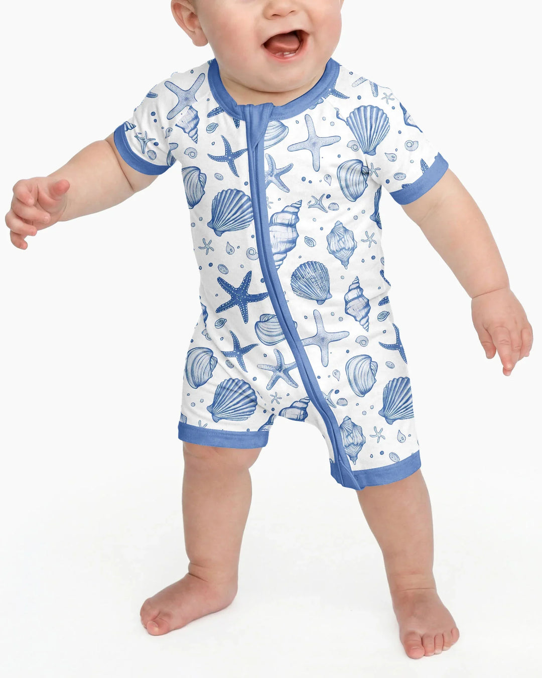 Coastal Charm Family Matching Bamboo Shorty Zippy