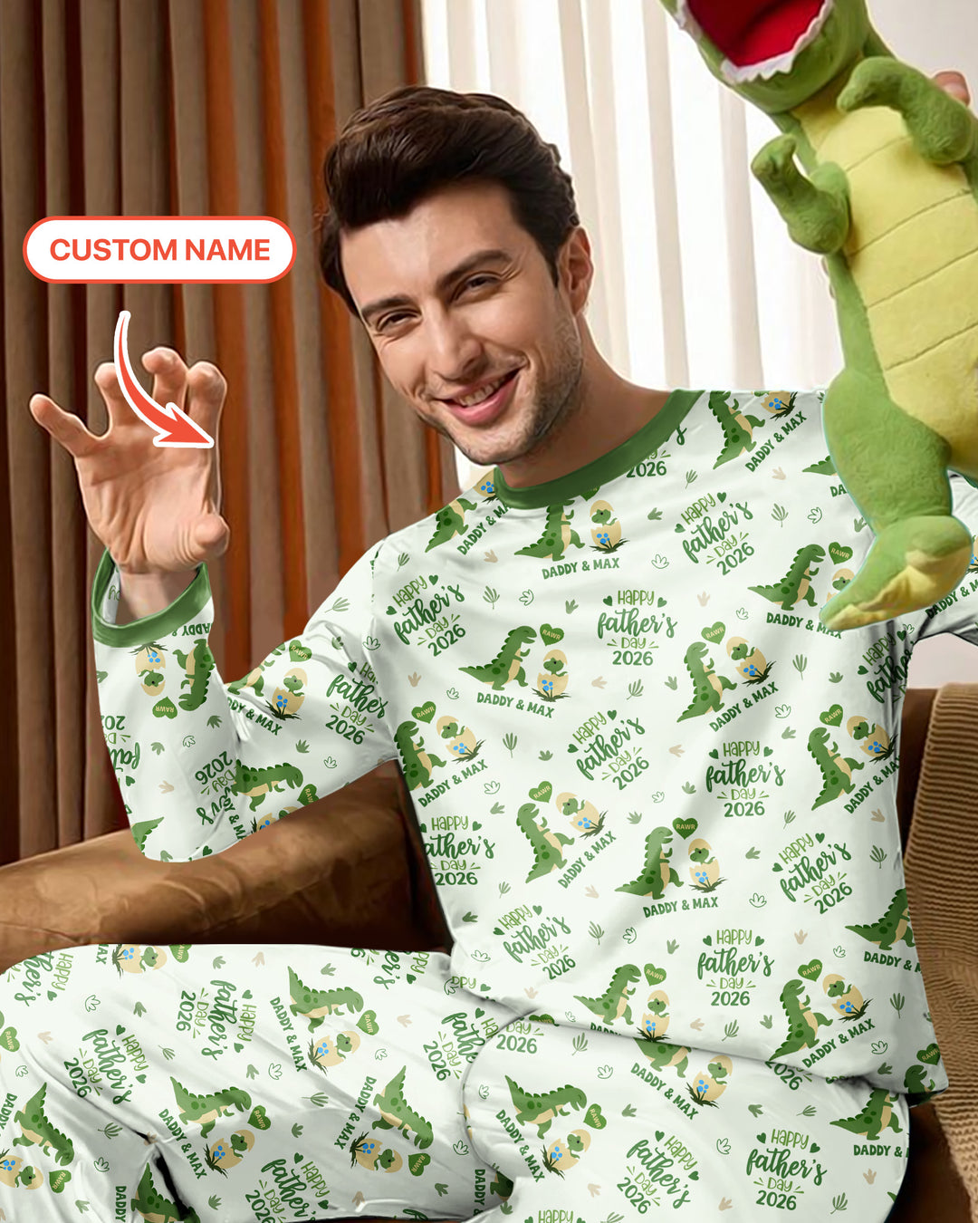 plantilla de Conjunto de Pijama de Bambú Personalizado para Hombre