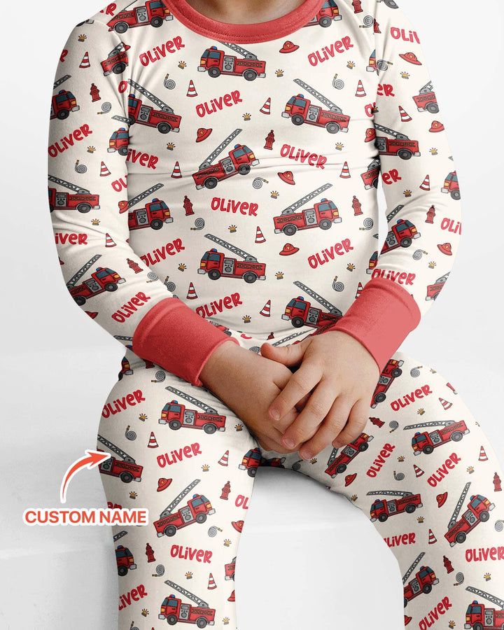 Conjunto de pijama de dos piezas de bambú con mangas largas, plantilla PERSONALIZADA