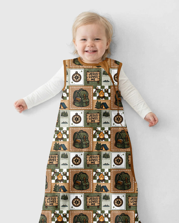 Camping Jesus Loves Me Bamboo Sleep Bag