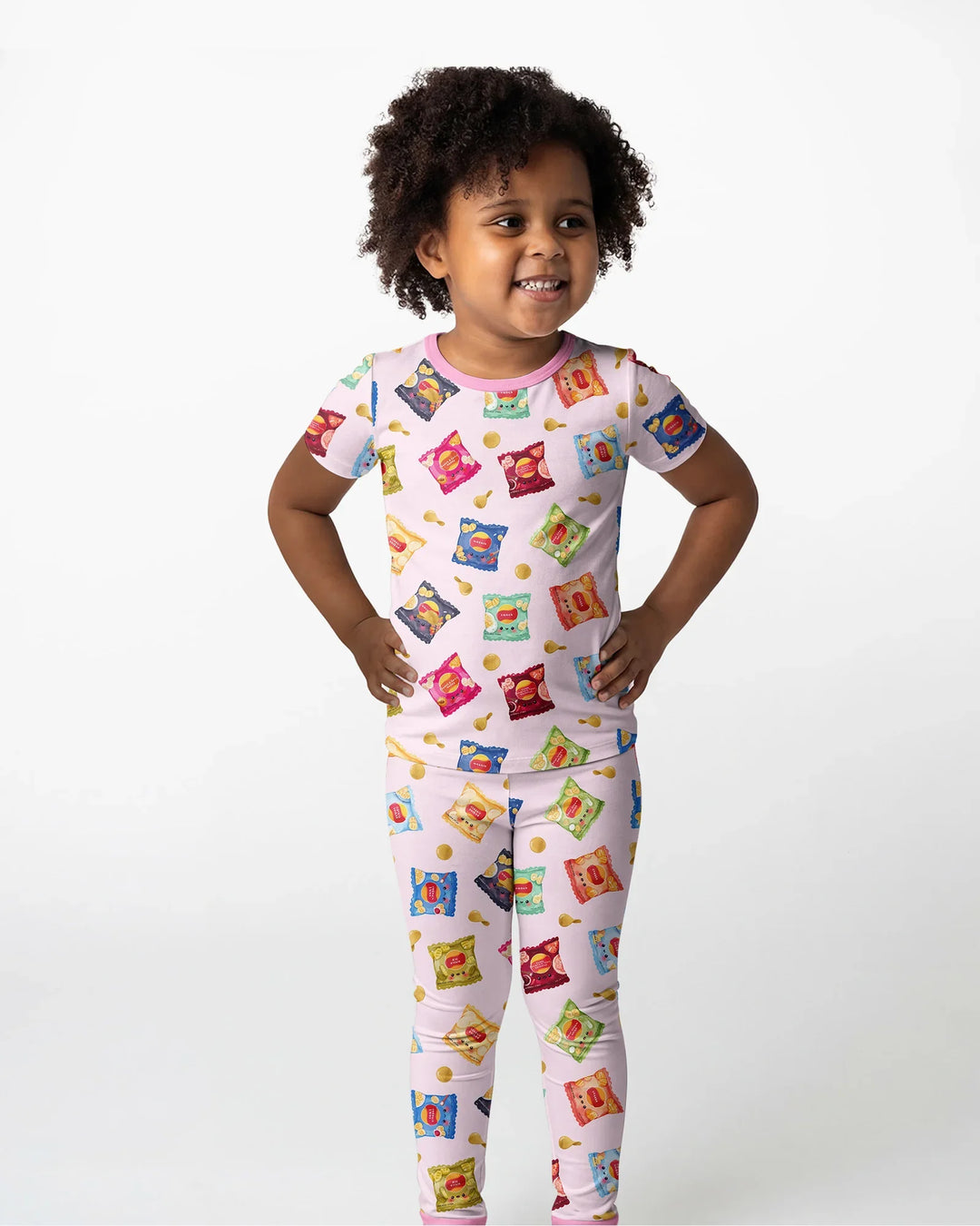 Potato Chips Bamboo Two Piece Short Sleeve Pajama Set