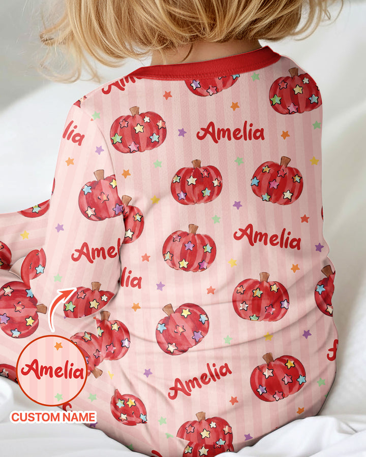 Colorful Star Pumpkin Custom Name Bamboo Convertible Zippy