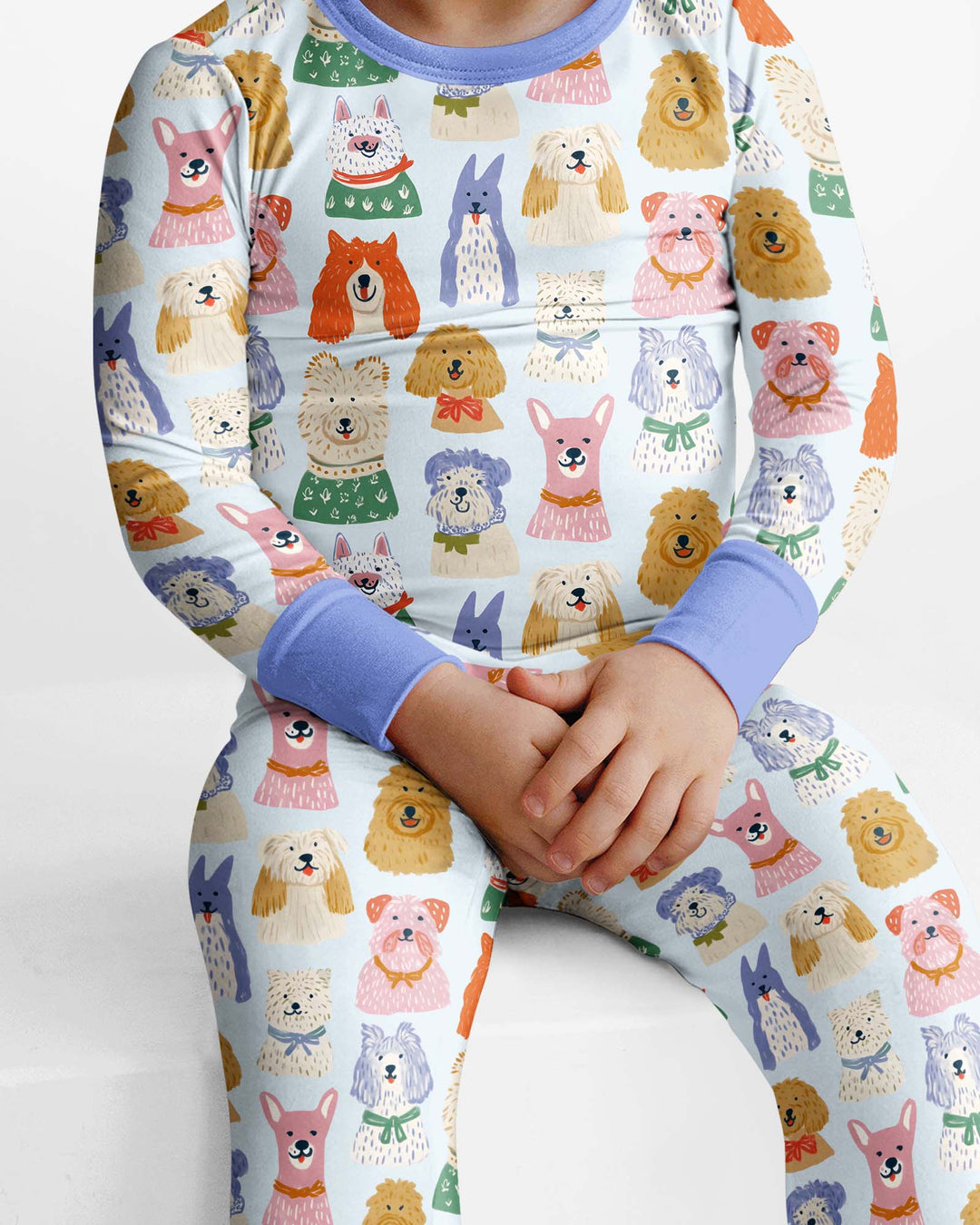 Puppy Portrait Bamboo Two Piece Long Sleeve Pajama Set