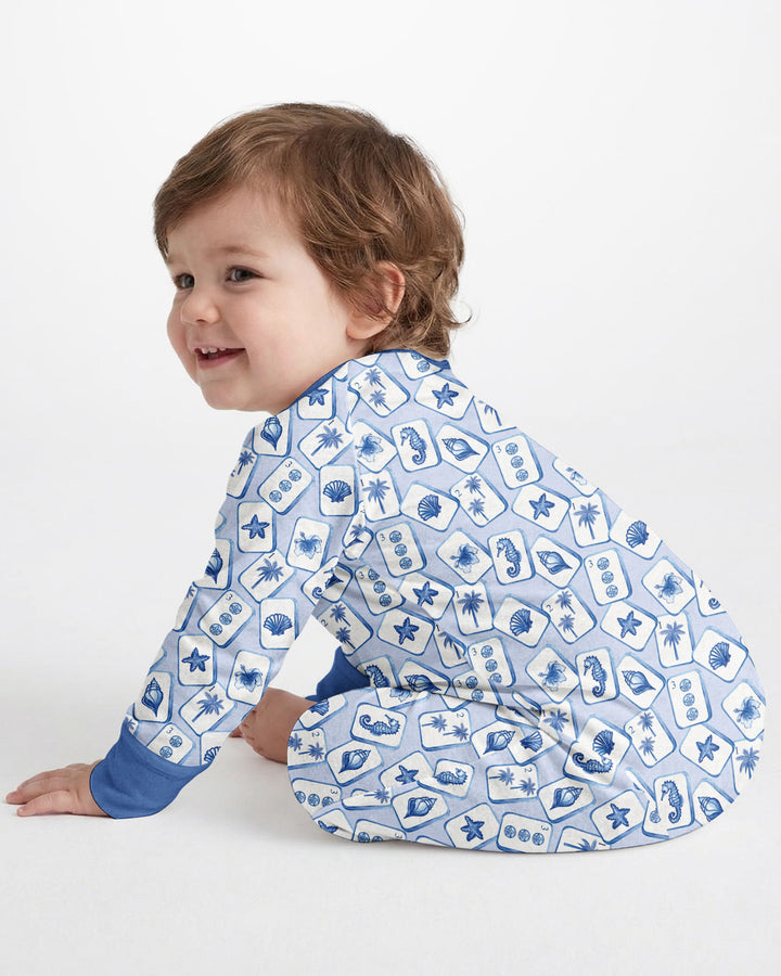 Coastal Mahjong Tiles Bamboo Convertible Zippy