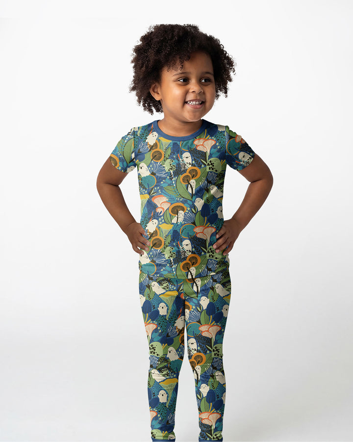 Ghost Forest Bamboo Two Piece Short Sleeve Pajama Set