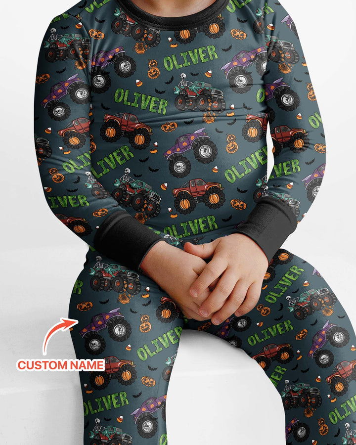 Conjunto de pijama de dos piezas de bambú con mangas largas, plantilla PERSONALIZADA