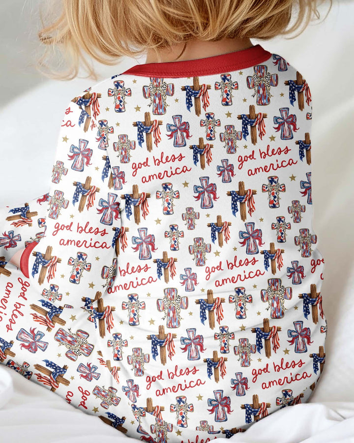 God Bless America Family Matching Bamboo Convertible Zippy