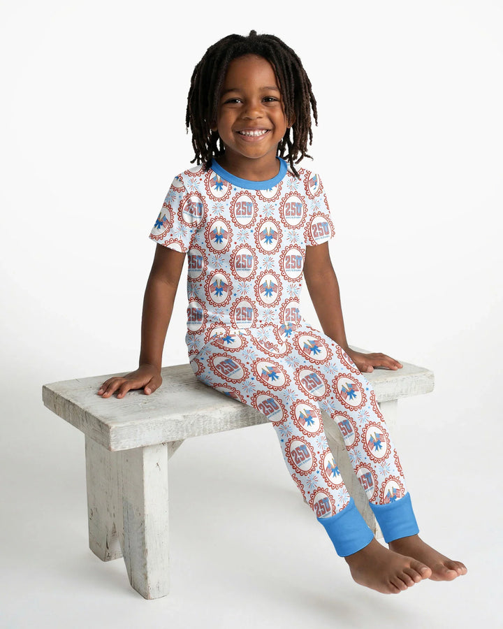 Zweiteiliges, kurzärmliges Pyjama-Set mit Marienkäfern