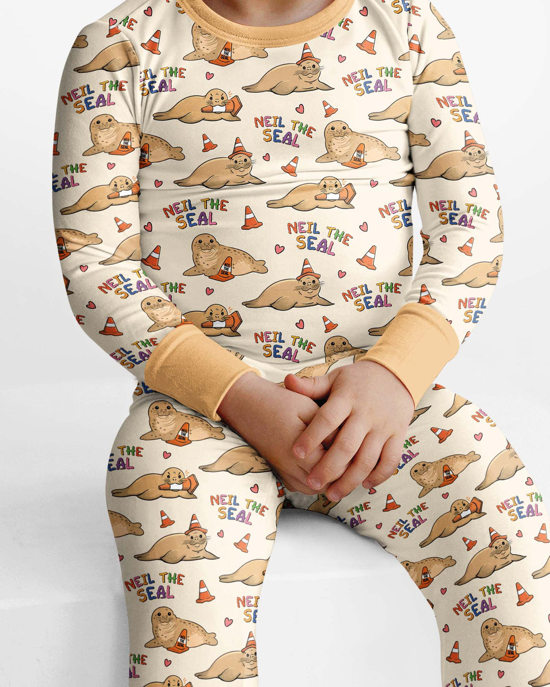 Neil The Seal Bamboo Two Piece Long Sleeve Pajama Set