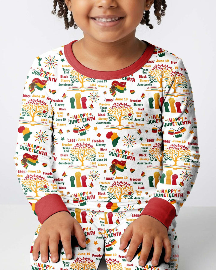 Happy Juneteenth Bamboo Two Piece Long Sleeve Pajama Set