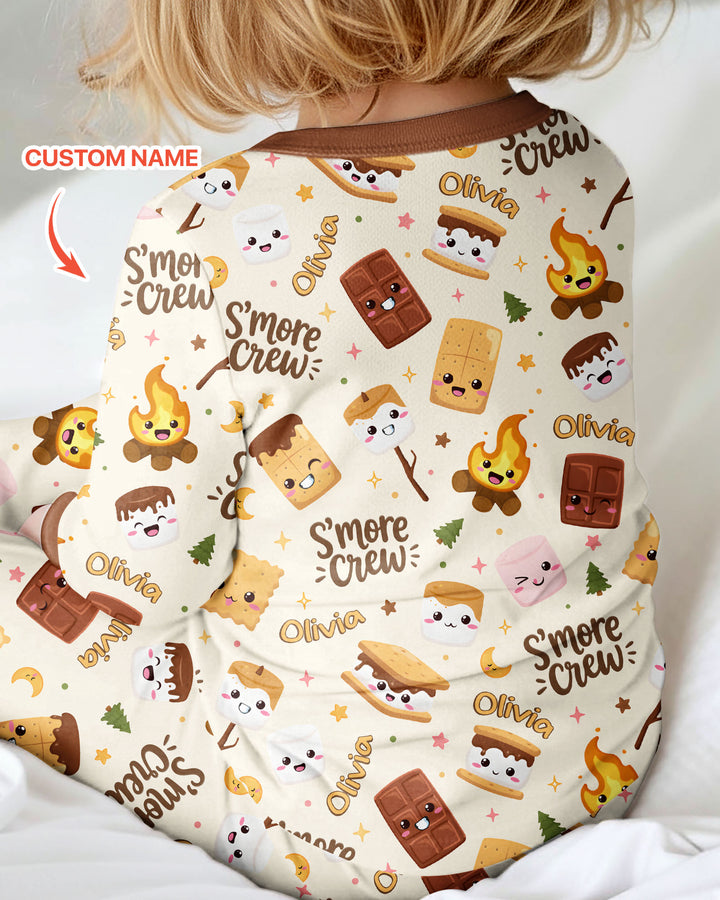 Custom Name Kawaii S'more Crew Family Matching Bamboo Convertible Zippy
