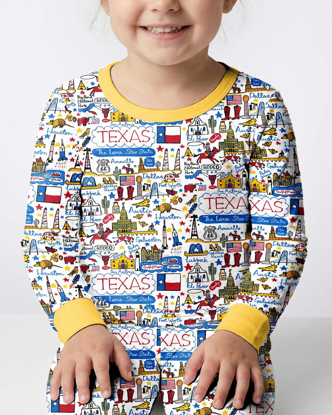Lone Star State Bamboo Two Piece Long Sleeve Pajama Set