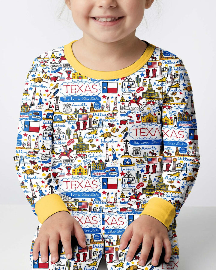 Lone Star State Bamboo Two Piece Long Sleeve Pajama Set