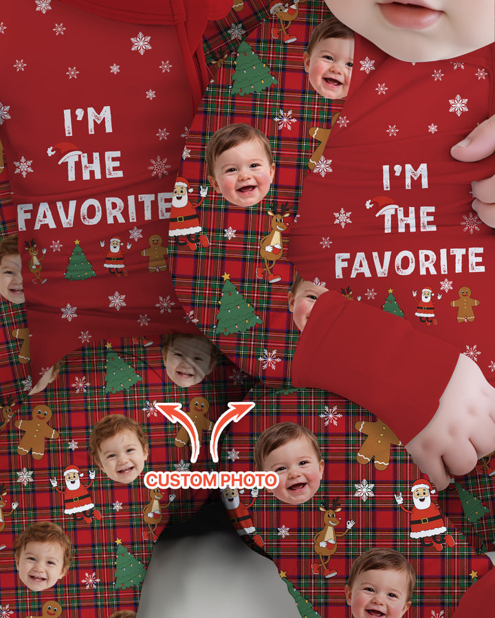 I'm The Favorite Christmas Funny Brother Sister Matching Bamboo Convertible Zippy