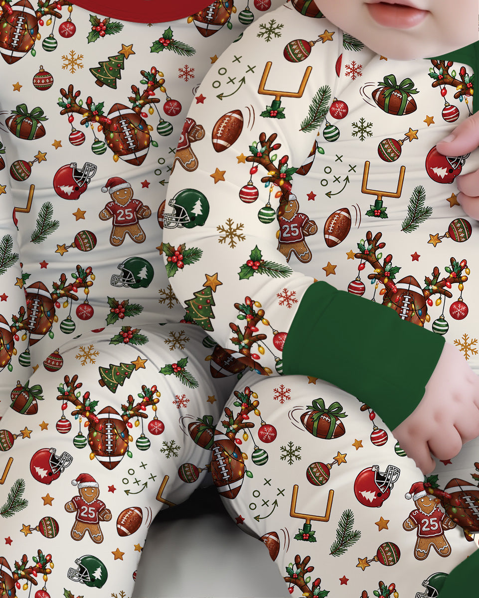 Football Christmas Merry Kickmas Bamboo Convertible Zippy