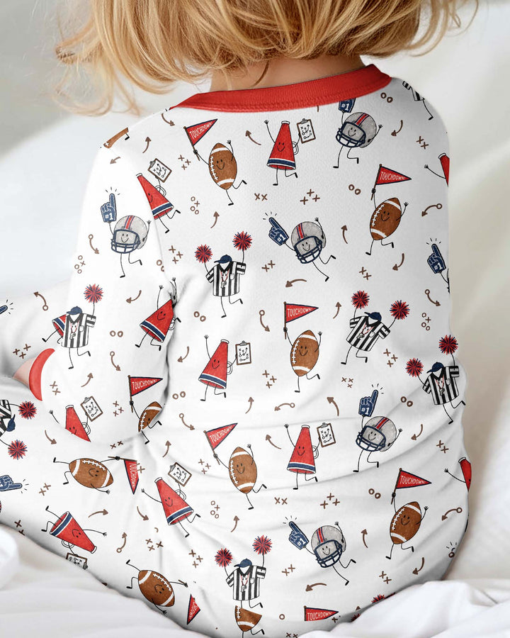 Happy Football Doodles Bamboo Convertible Zippy