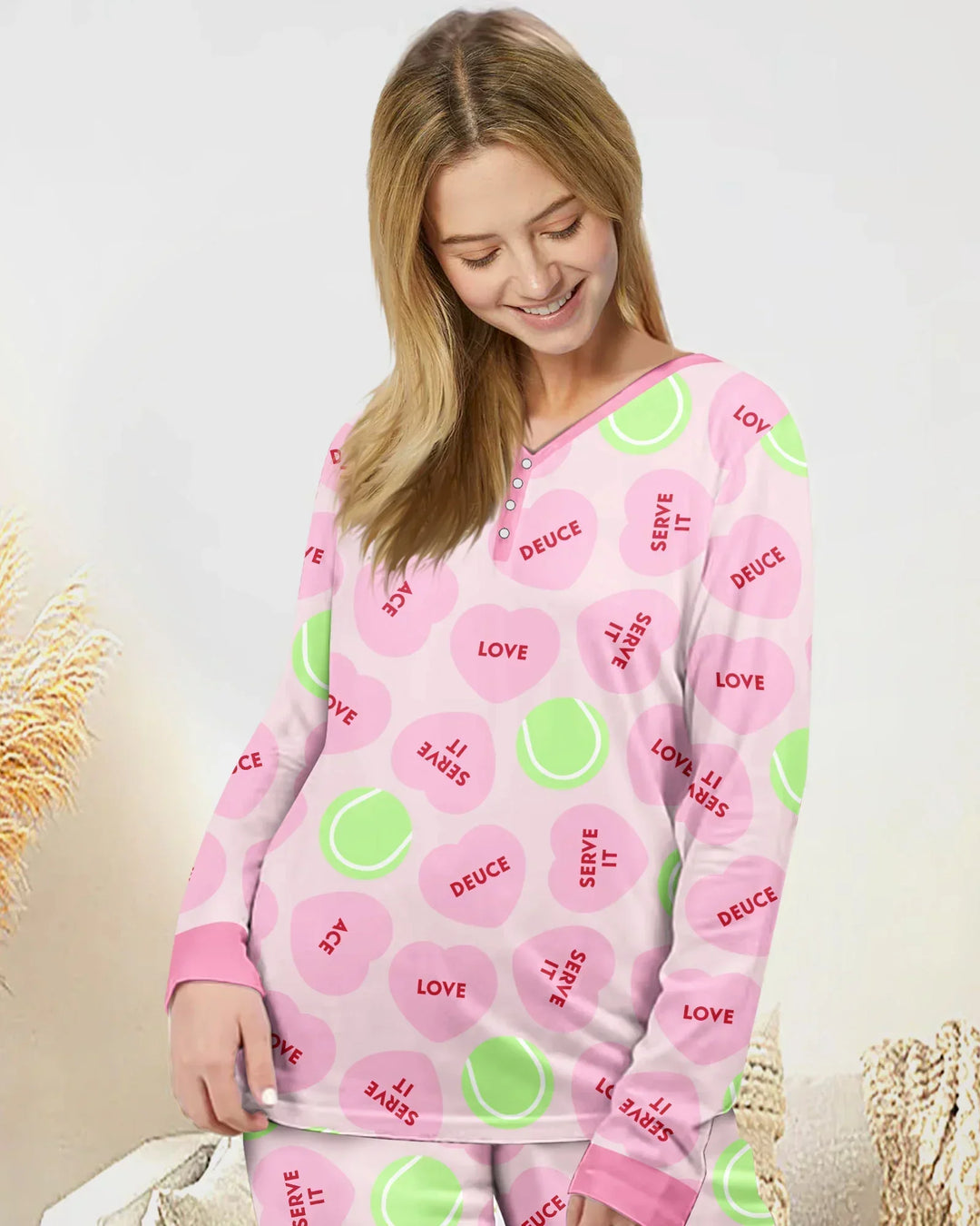 Tennis with Love Bamboo Women Pajama Set