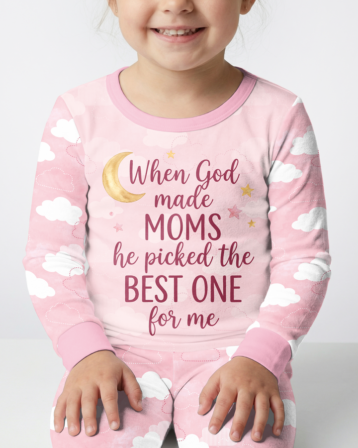 God Made The Best Mom Bamboo Two Piece Long Sleeve Pajama Set