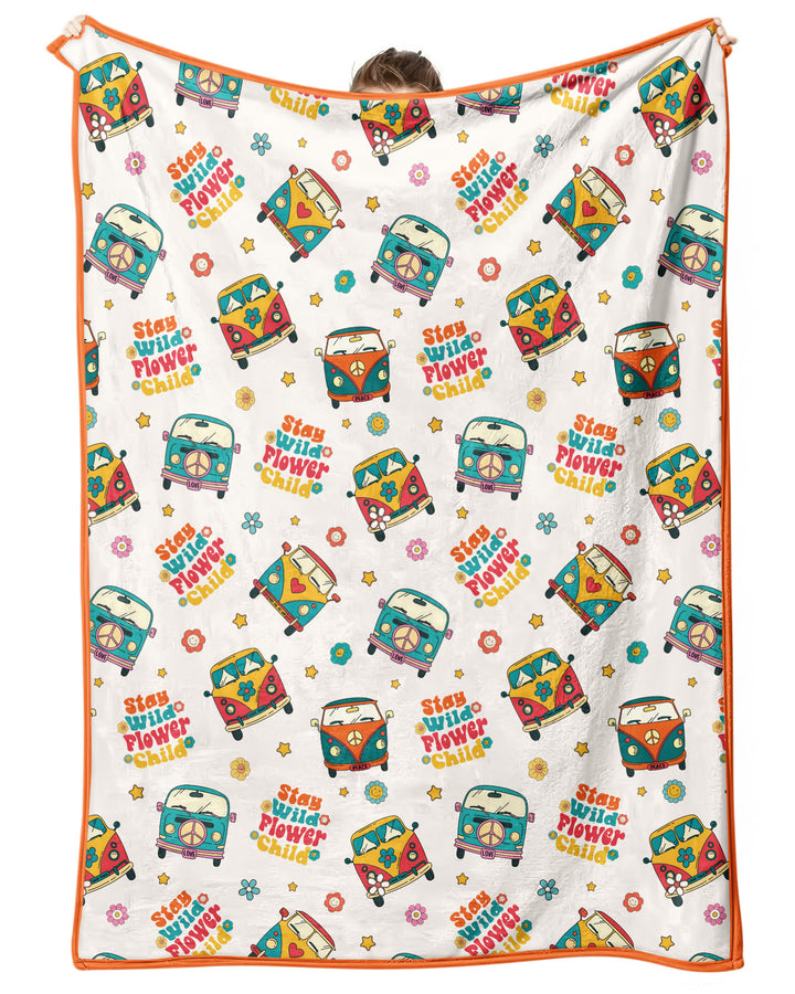 Stay Wild Flower Child Bamboo Blanket