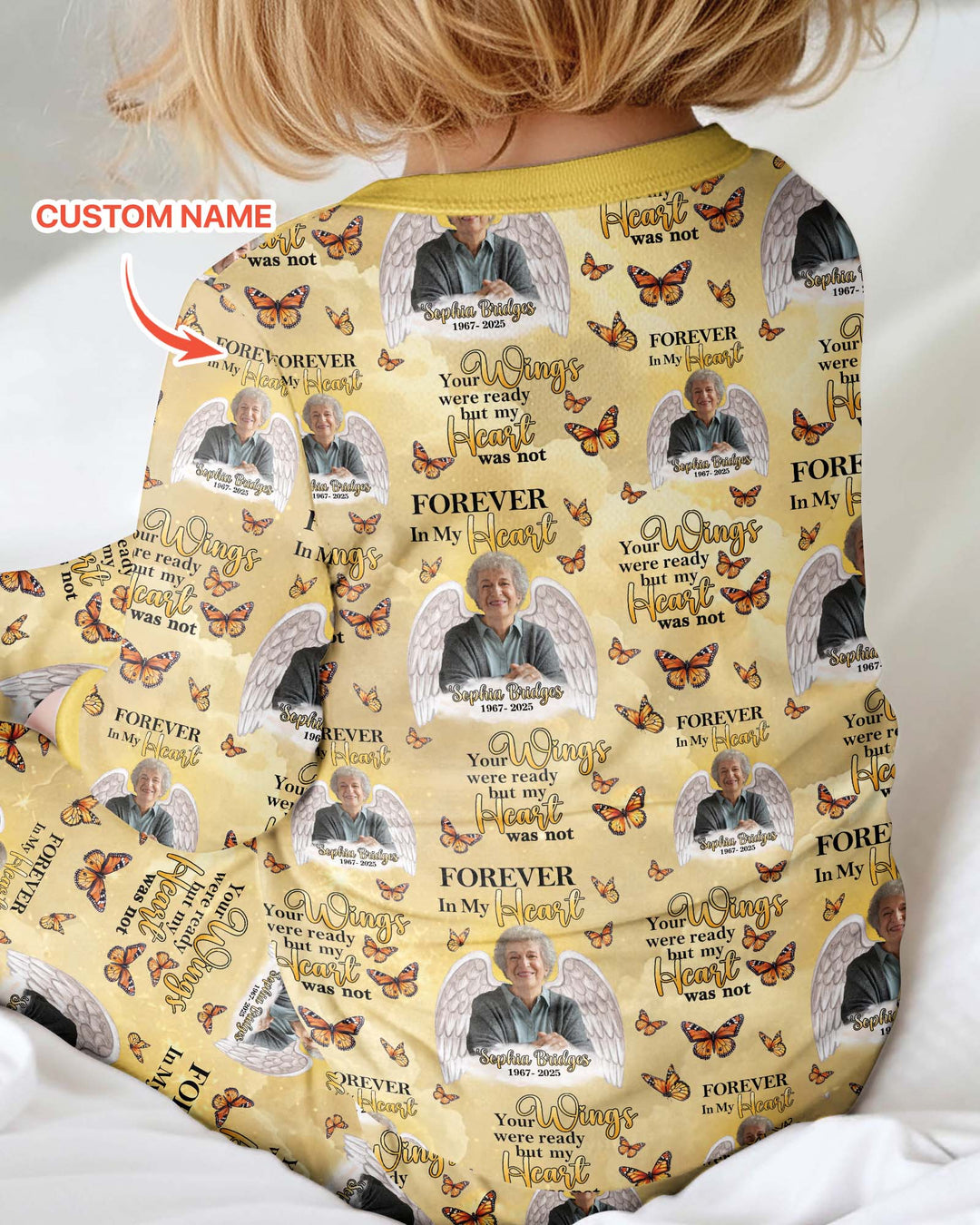 Custom Photo Forever In My Heart Family Matching Bamboo Convertible Zippy