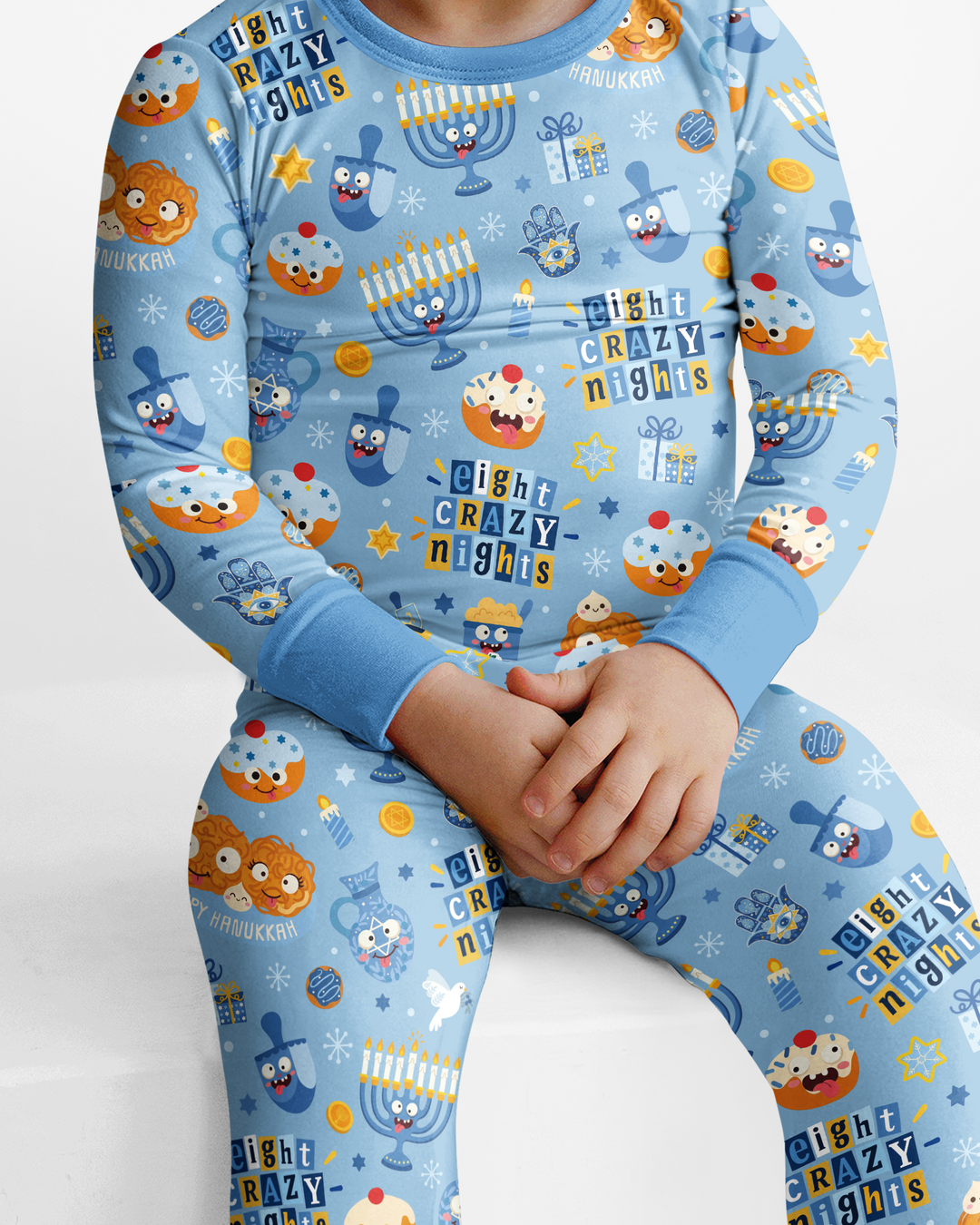Eight Crazy Nights Bamboo Two Piece Long Sleeve Pajama Set