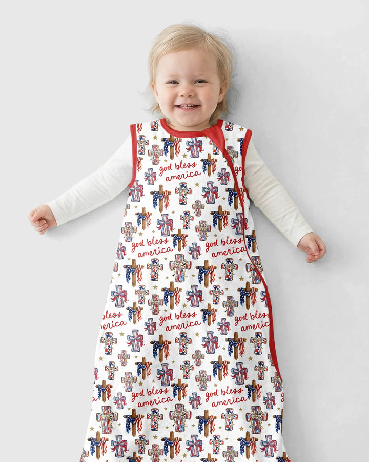 God Bless America Family Matching Bamboo Sleep Bag