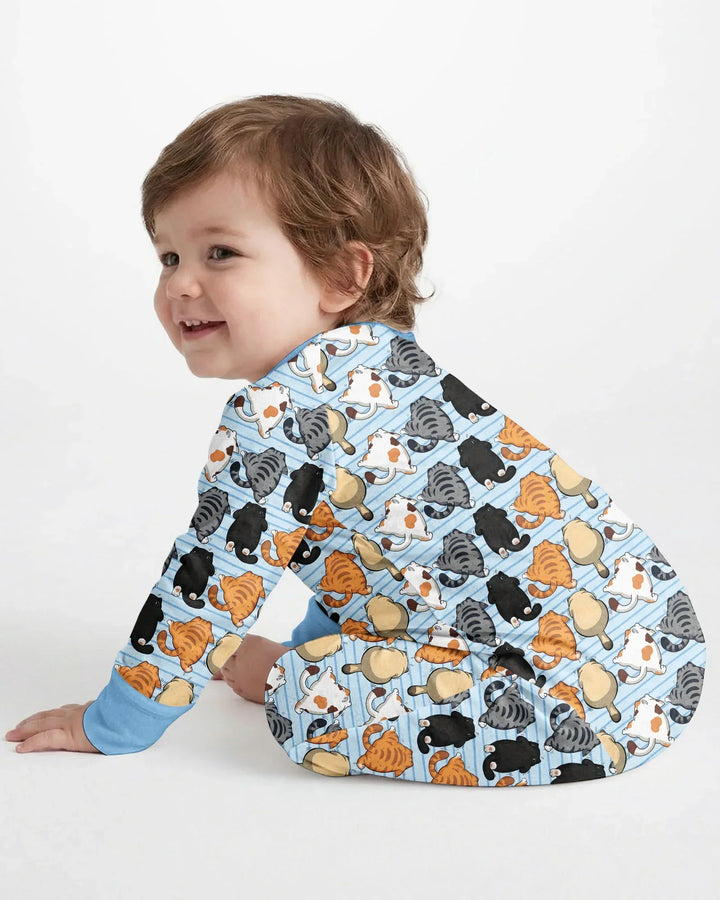 Funny Cat Butts Club Family Matching Bamboo Convertible Zippy