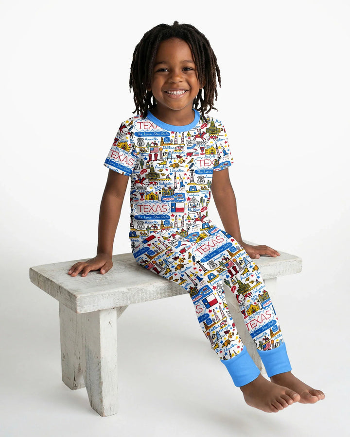 Lone Star State Bamboo Two Piece Short Sleeve Pajama Set