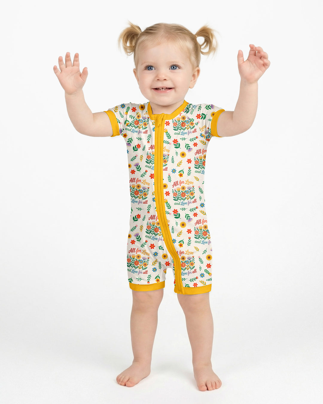 Love For All Family Matching Bamboo Shorty Zippy