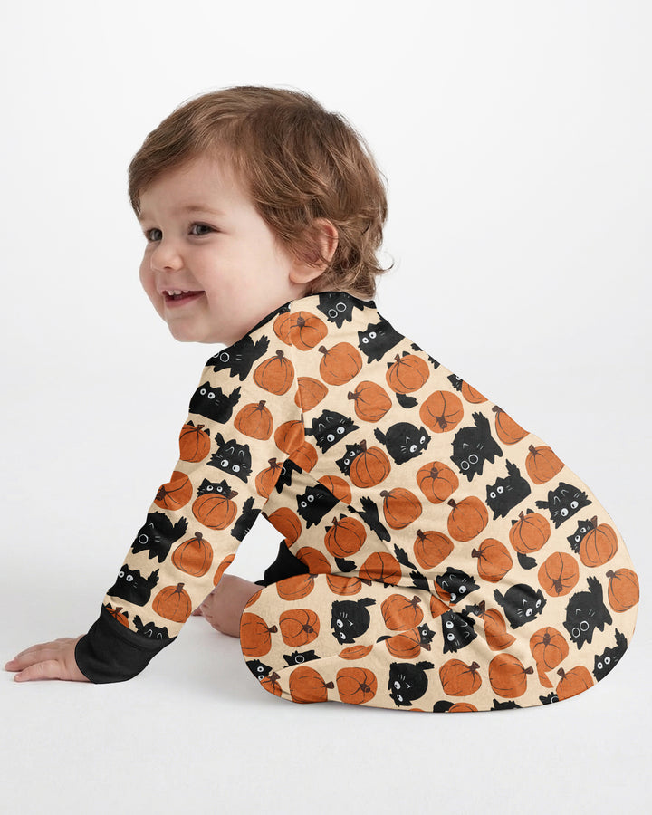 Black Cat Pumpkins Bamboo Convertible Zippy