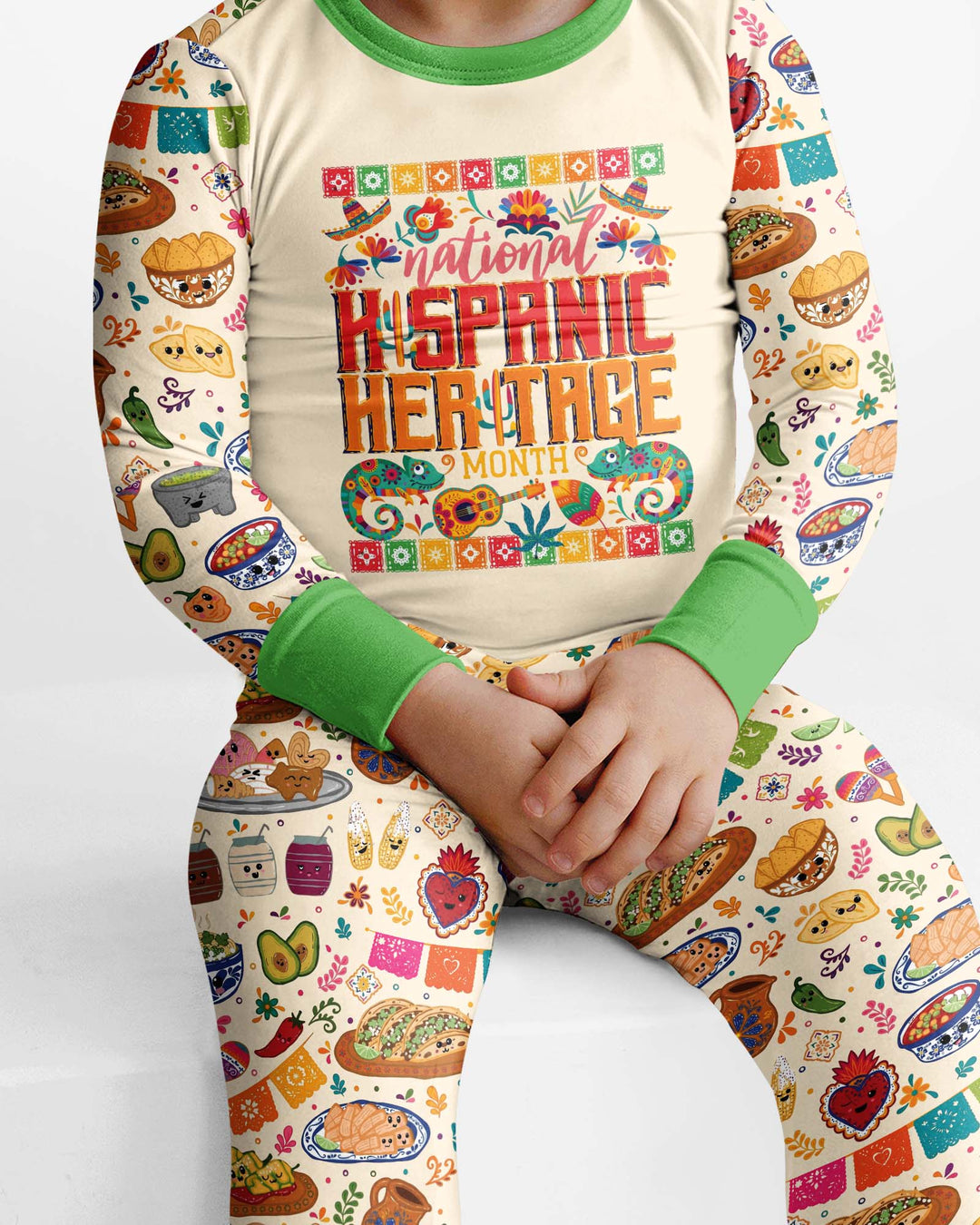 Hispanic Heritage Fiesta Bamboo Two Piece Long Sleeve Pajama Set
