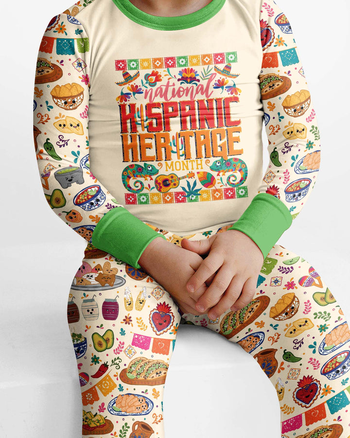 Hispanic Heritage Fiesta Bamboo Two Piece Long Sleeve Pajama Set