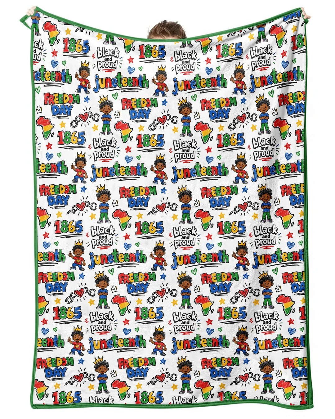 Juneteenth Black and Proud Bamboo Blanket