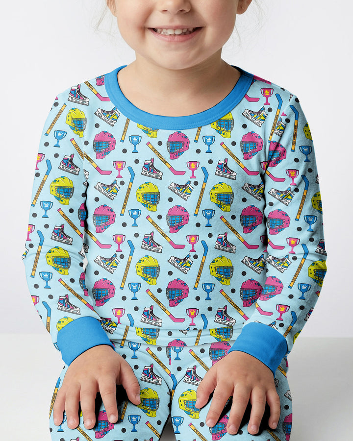 The Ice Hockey Princess Bamboo Two Piece Long Sleeve Pajama Set