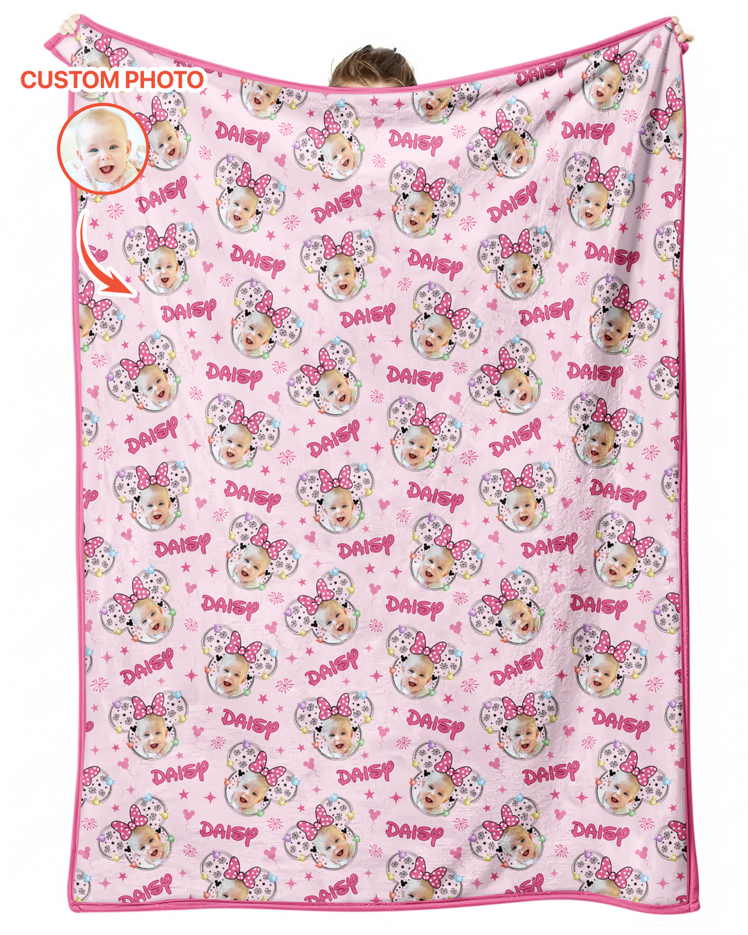 Custom Photo Little Princess Bamboo Blanket