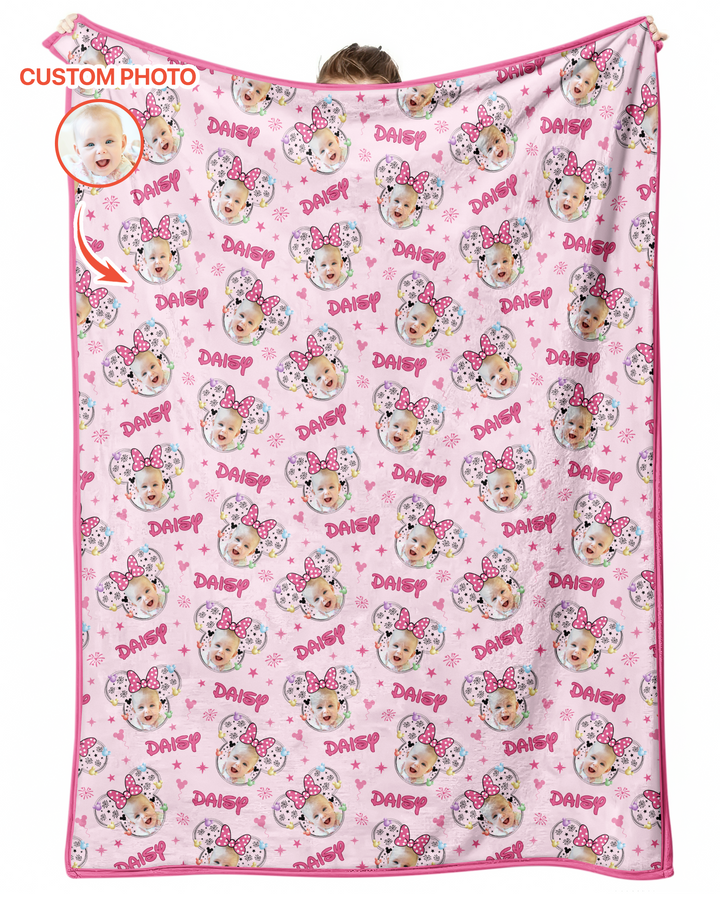Custom Photo Little Princess Bamboo Blanket