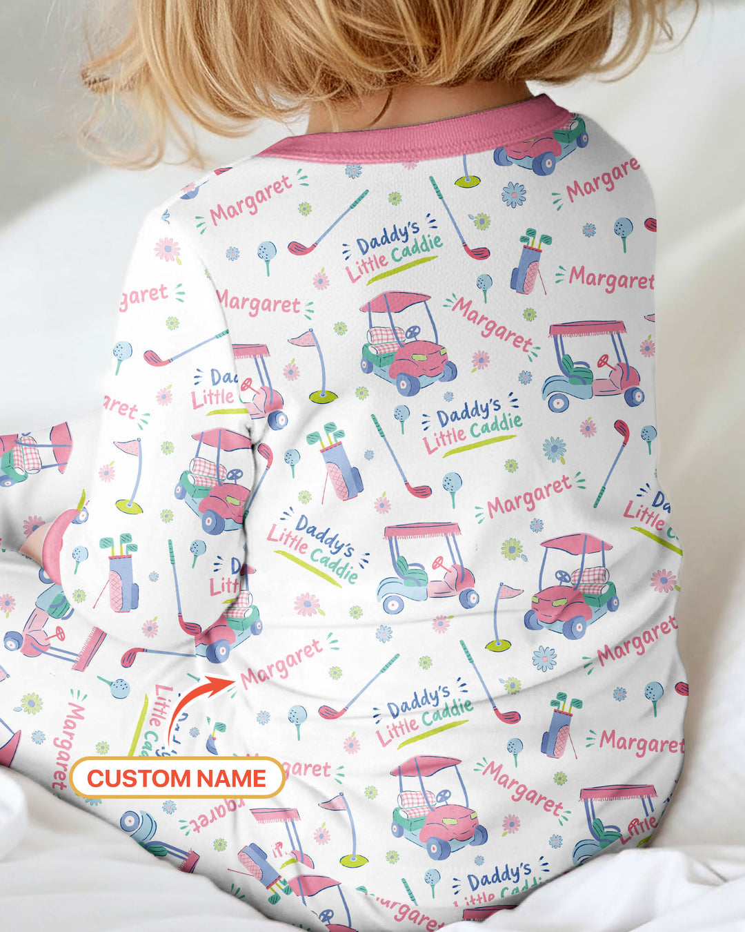 Daddy's Little Caddie Custom Name Bamboo Convertible Zippy