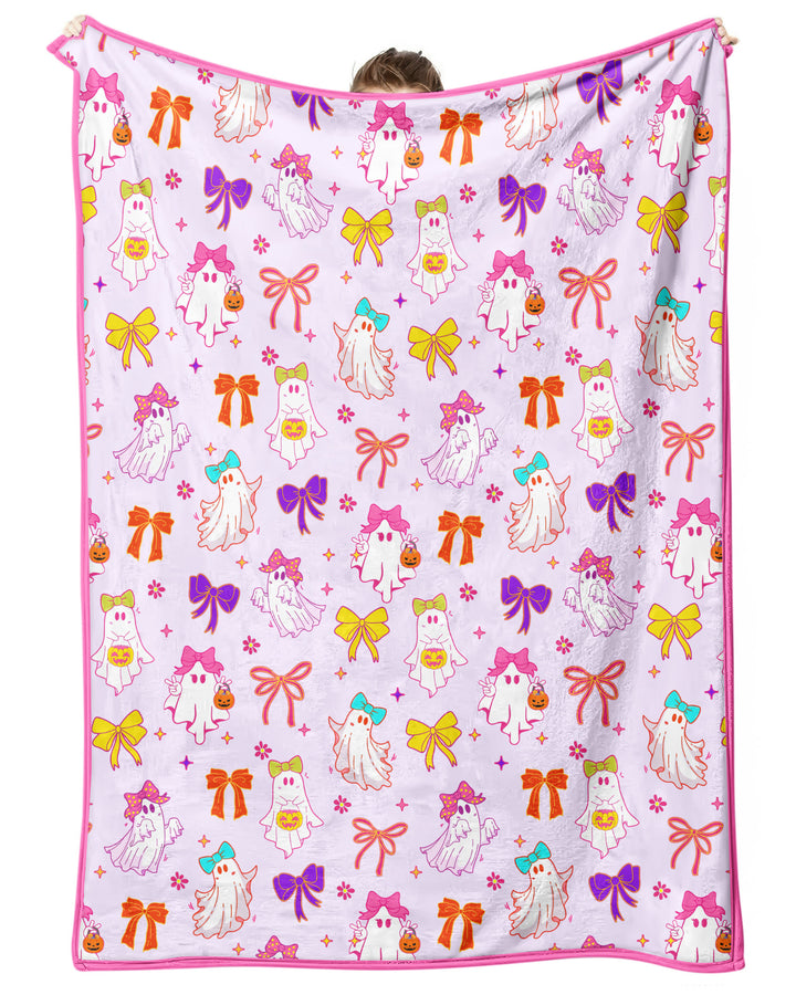 Coquette Ghost & Bow Bamboo Blanket