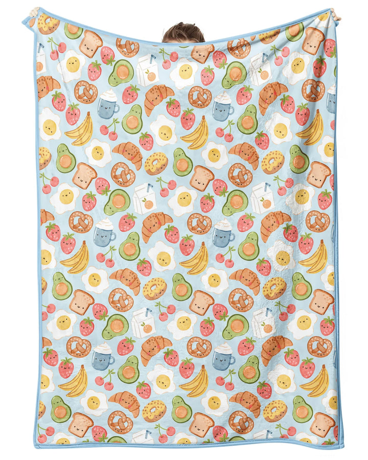 Breakfast Buddies Family Matching Bamboo Blanket