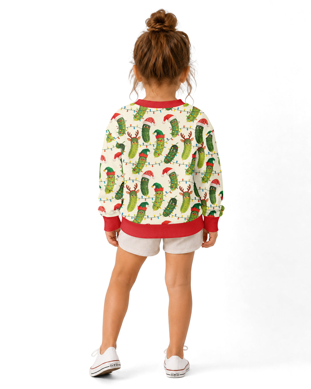 Cheerful Christmas Pickle Bamboo Crewneck Sweatshirt