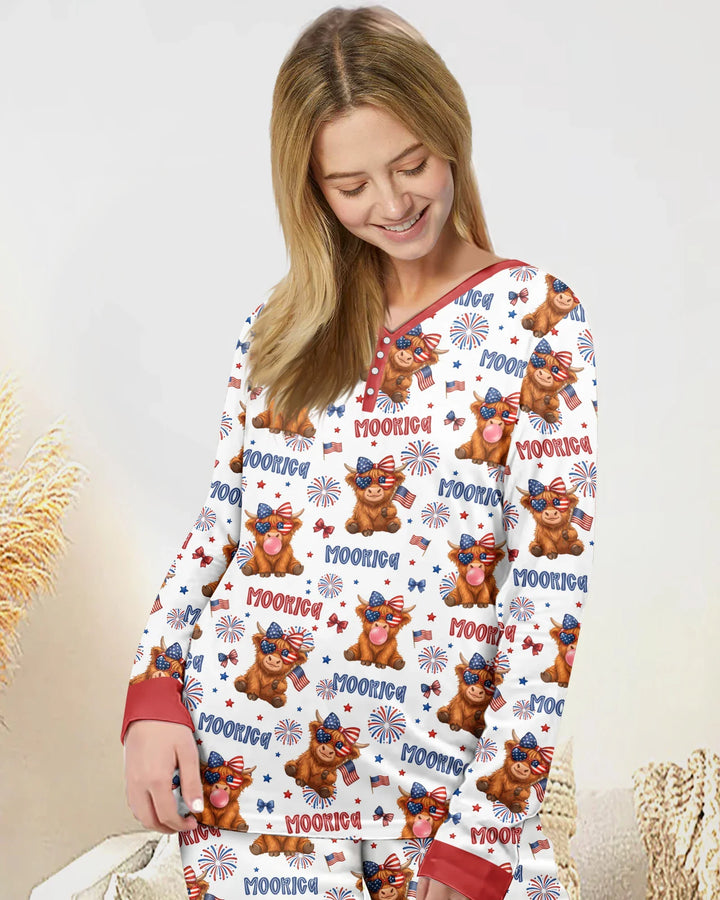 Plantilla de conjunto de pijama de mujer de bambú