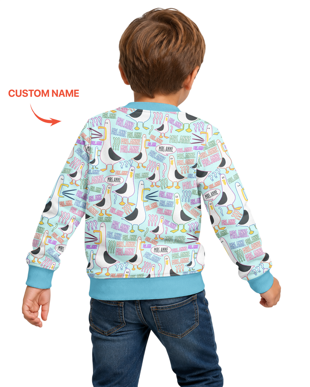 Teacher Teacher Teacher Funny Seagull Bamboo Crewneck Sweatshirt