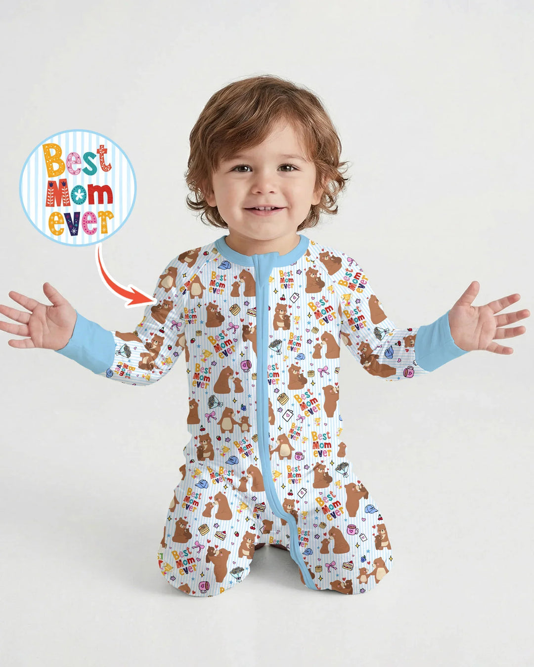 Best Mama Bear Ever Family Matching Bamboo Convertible Zippy