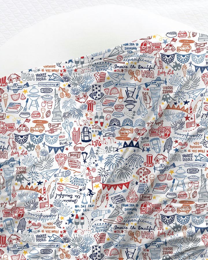 Liberty Doodle 250th Family Matching Swaddle Blanket